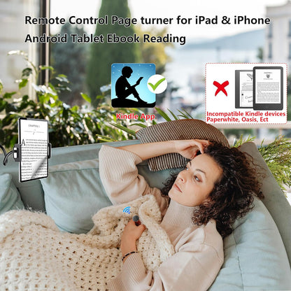 Anillo de desplazamiento para TikTok, control remoto de cámara Bluetooth.
