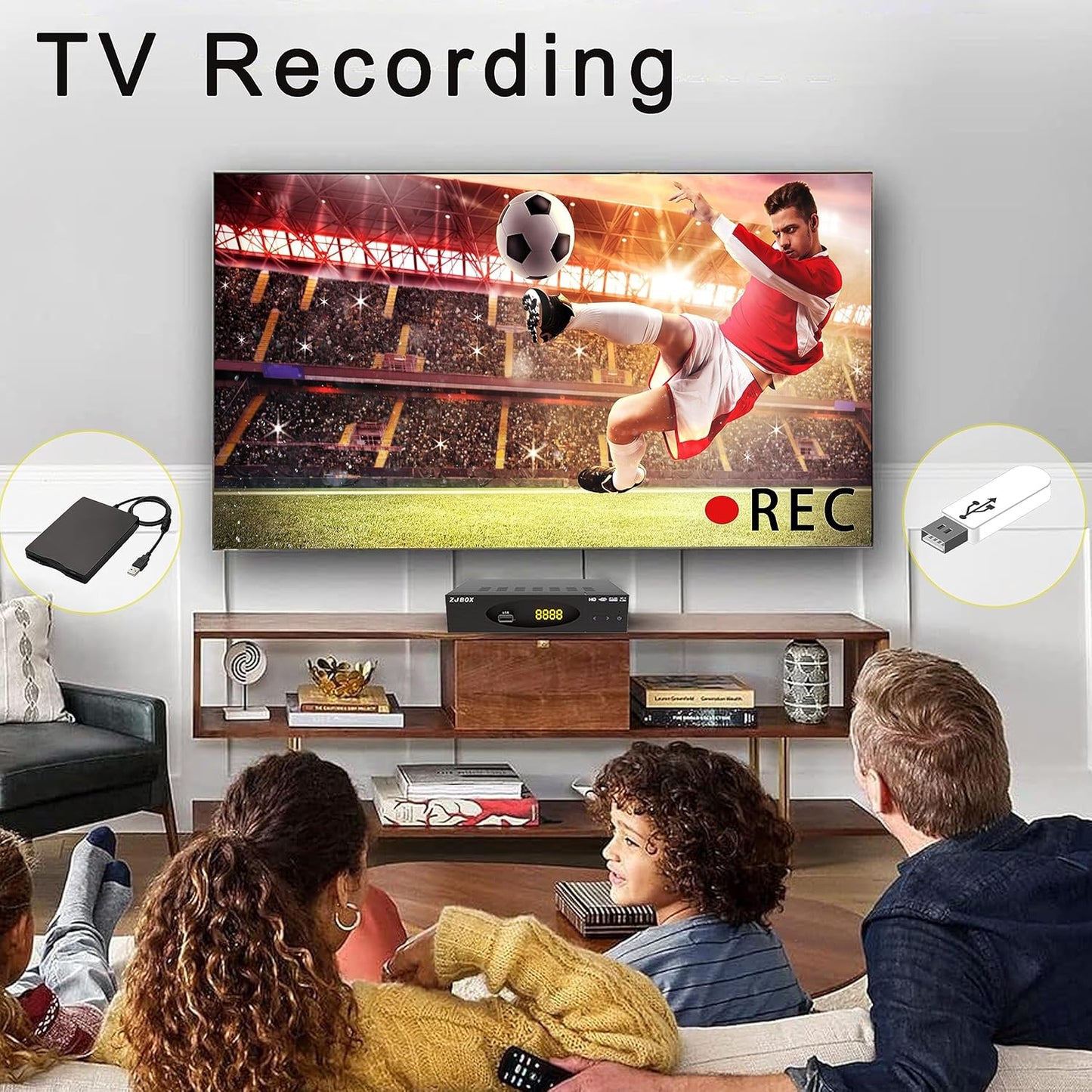 ZJBOX - Caja convertidora digital para TV, 1080P.