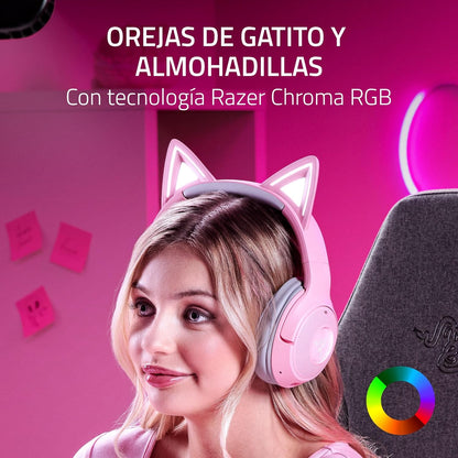 Auriculares Inalámbricos Razer Kraken BT Kitty, Cancelación De Ruido.
