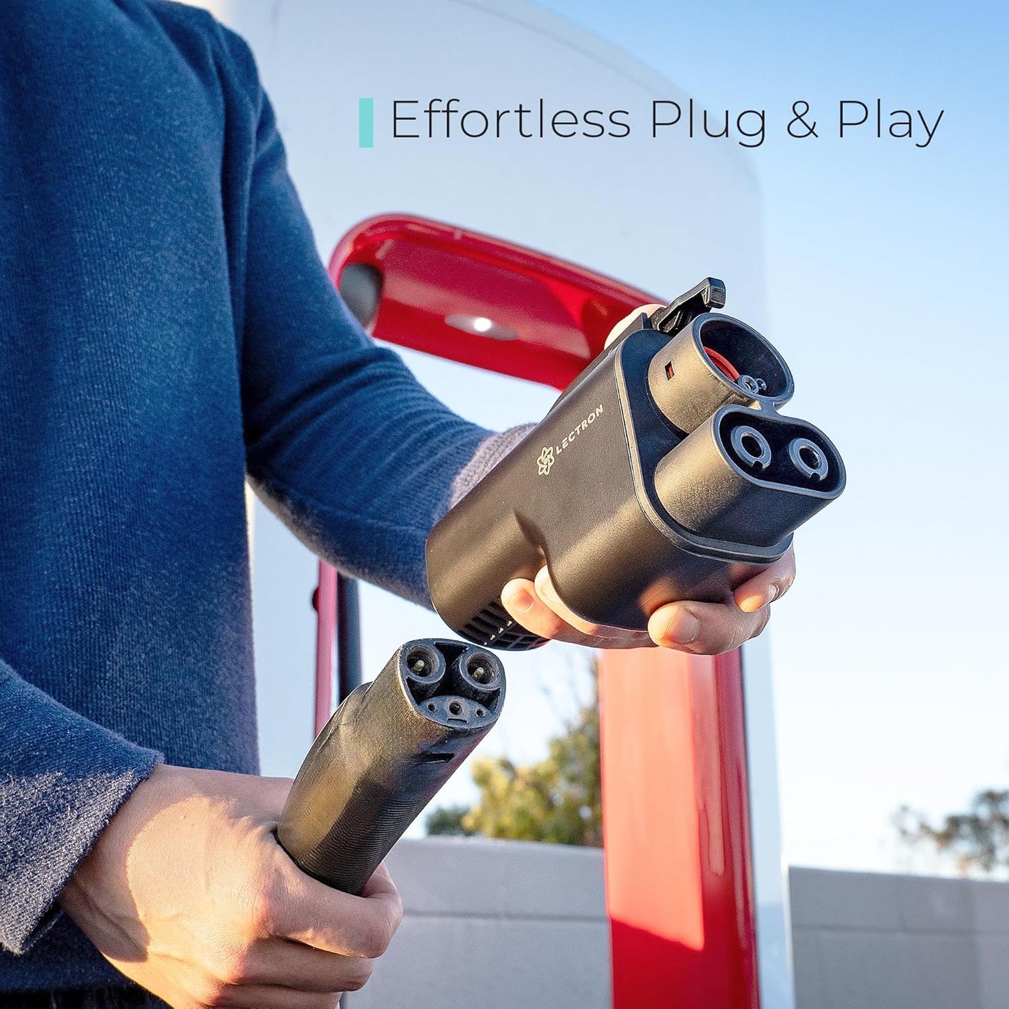 Adaptador Lectron, para Tesla, (NACS) a CCS, vehículo eléctrico.