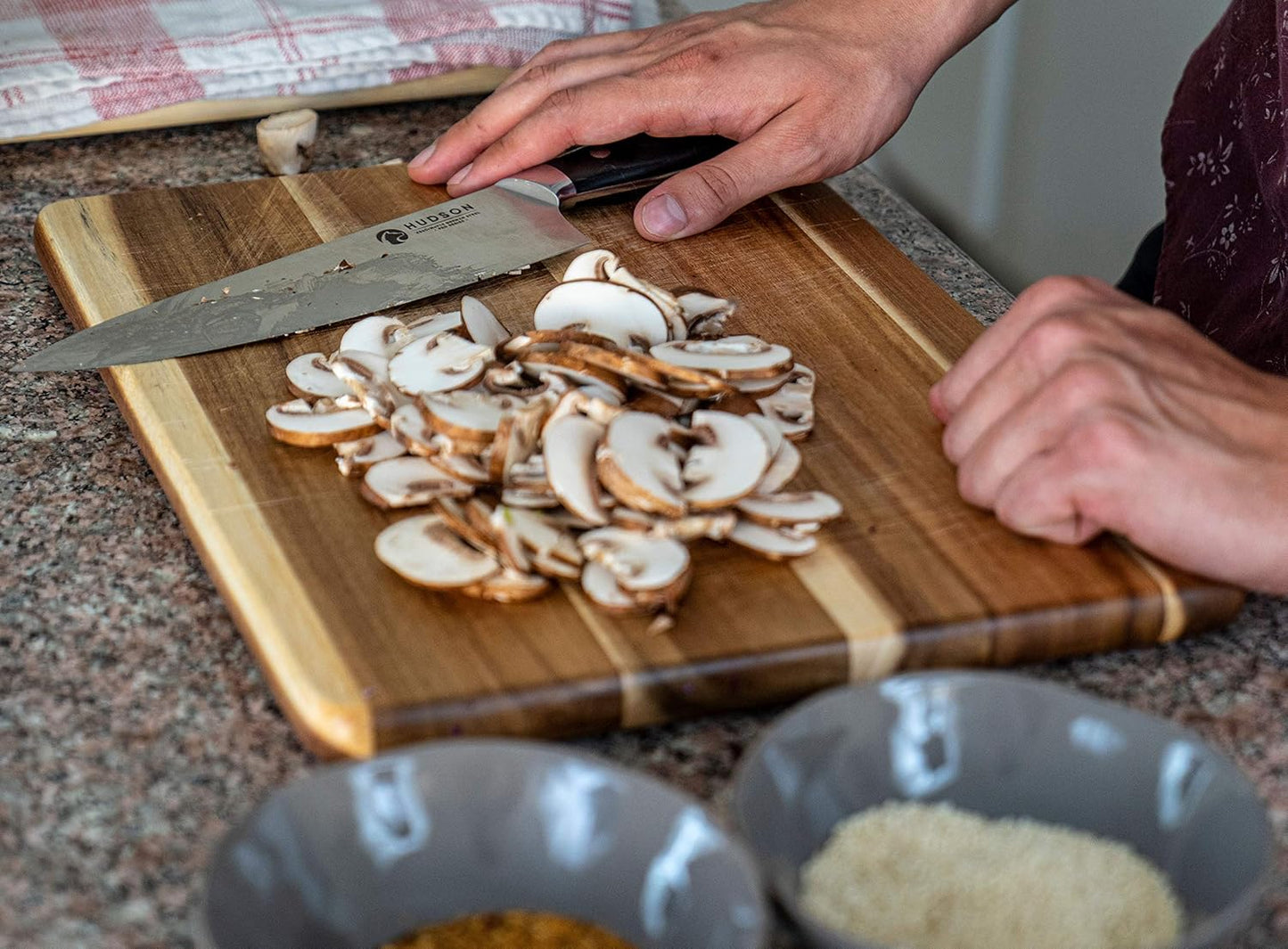 Cuchillo de chef Hudson, 8", acero alemán, mango de micarta.