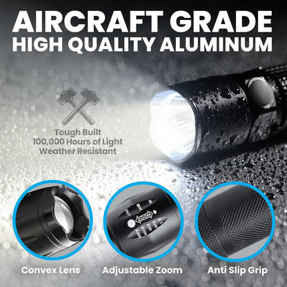 Linternas tácticas TacLight paquete de 3 impermeables