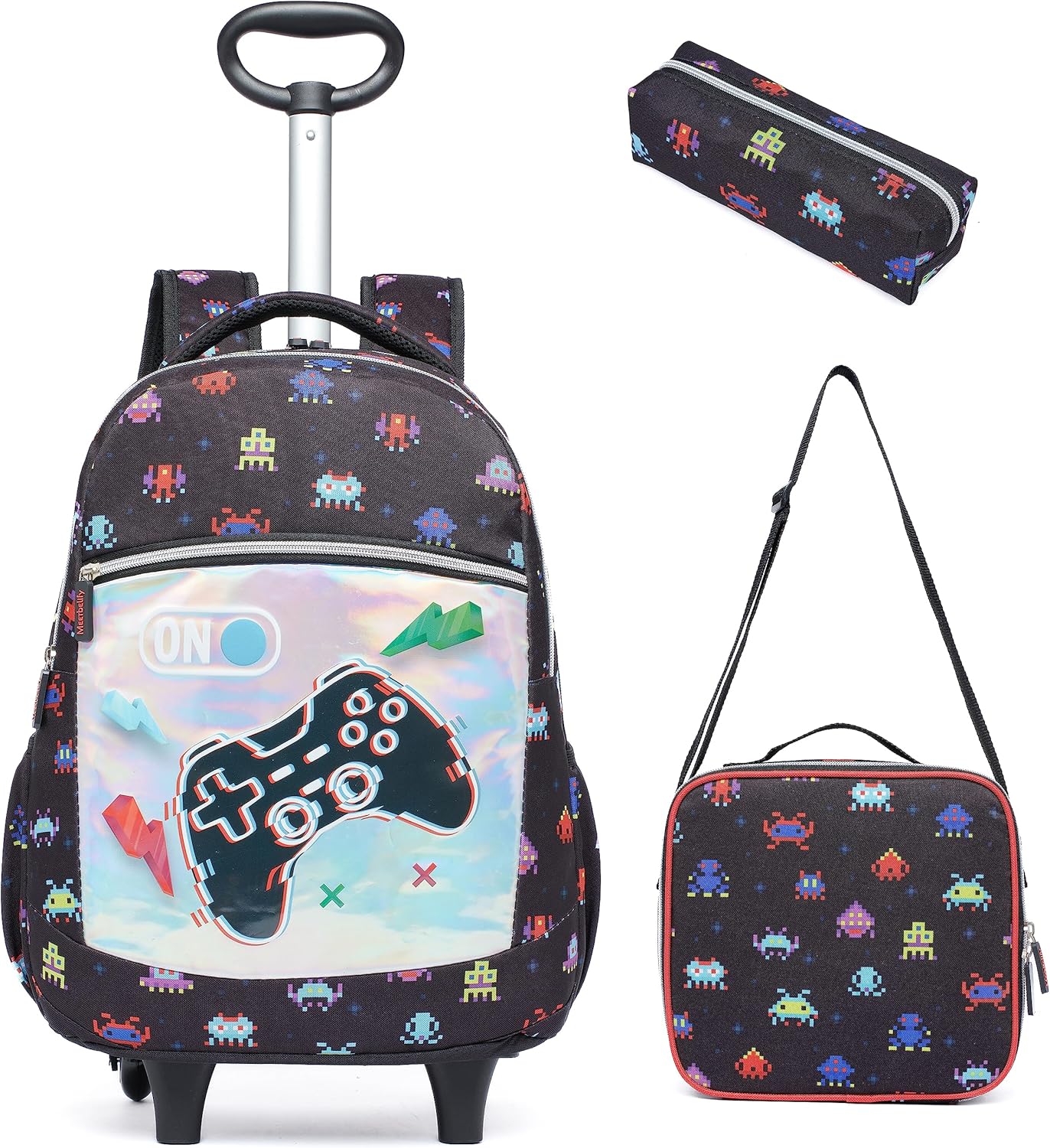 Mochila con ruedas para niños, maletas de 18 pulgadas, 3 piezas, equipaje de viaje.