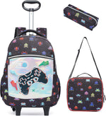 Mochila con ruedas para niños, maletas de 18 pulgadas, 3 piezas, equipaje de viaje.
