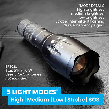 Linternas tácticas TacLight paquete de 3 impermeables