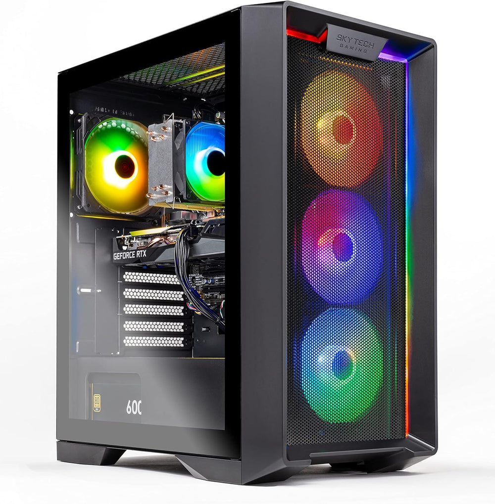 Skytech Nebula Gaming, PC de computadora Ryzen 7, NVIDIA RTX 5060