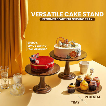 Soporte de madera rústico para cupcakes TIDITA de madera de acacia