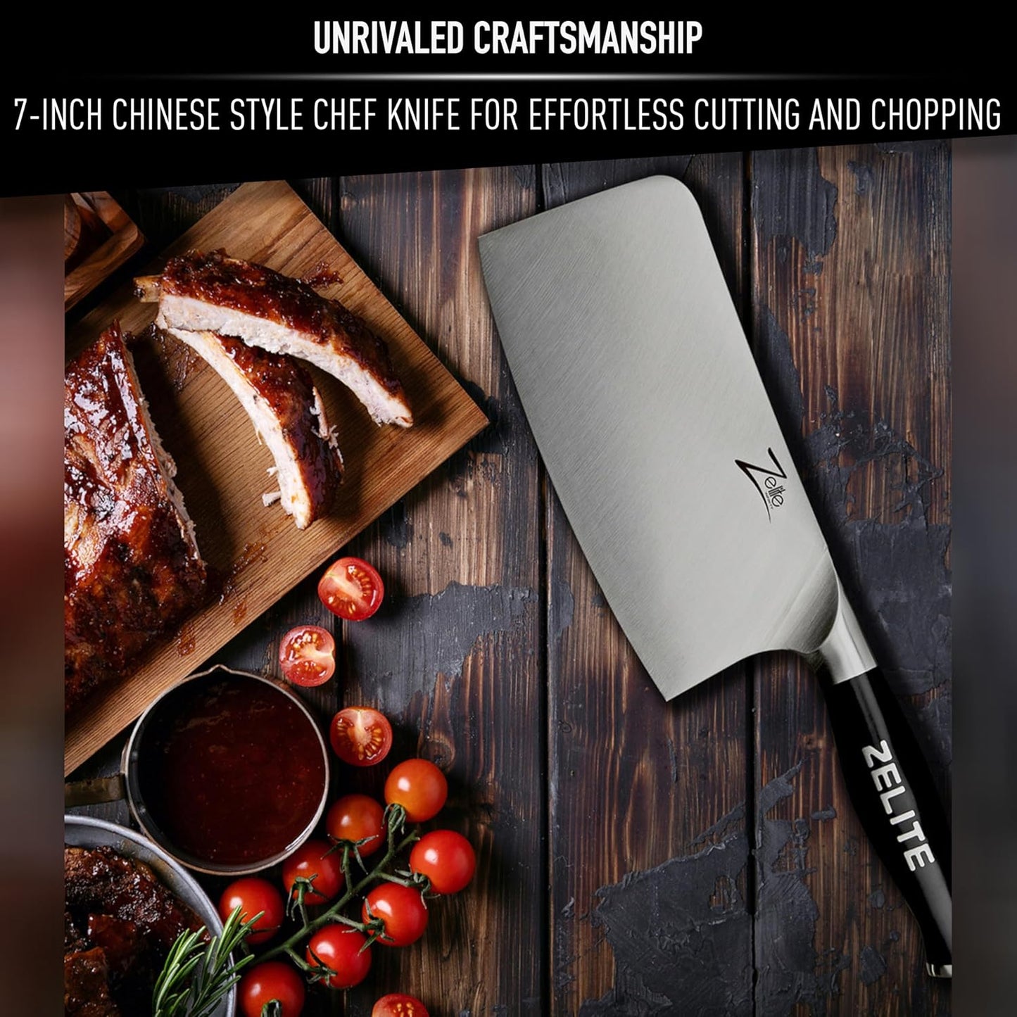 Cuchillo de carnicero de acero inoxidable, alemán, Zelite Infinity.