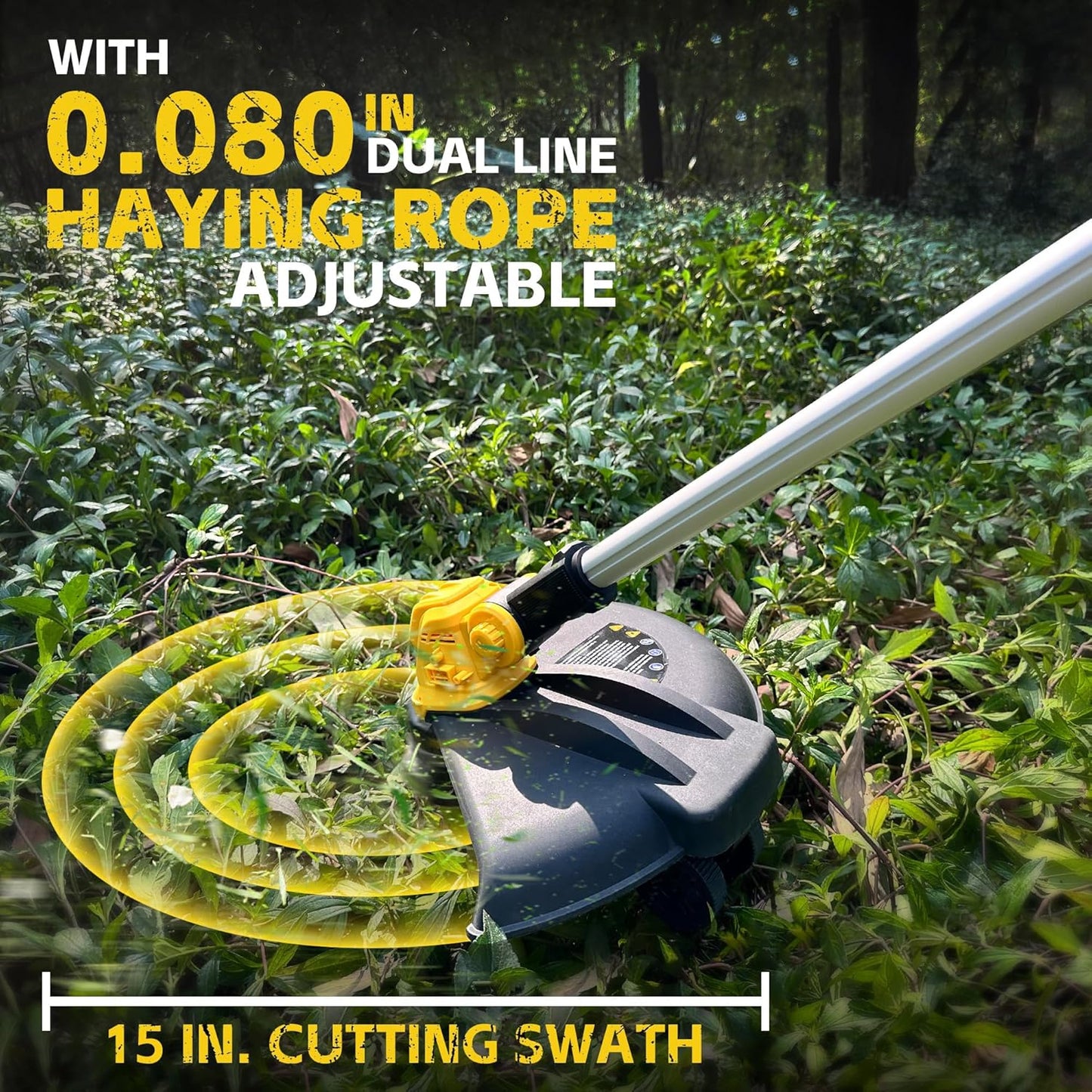 Podadora de cuerda electrica inalámbrica de 15", (batería no incluida) ORBLON