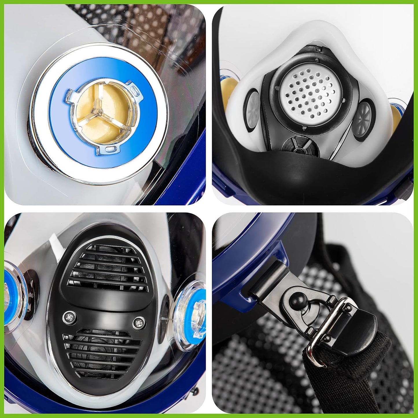 AirGearPro G-750 Respirador Máscara facial completa con filtros A1P2 anti-gas.