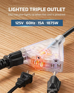 Carrete Retráctil Cable Extensión 60 Pies 12AWG. DEWENWILS