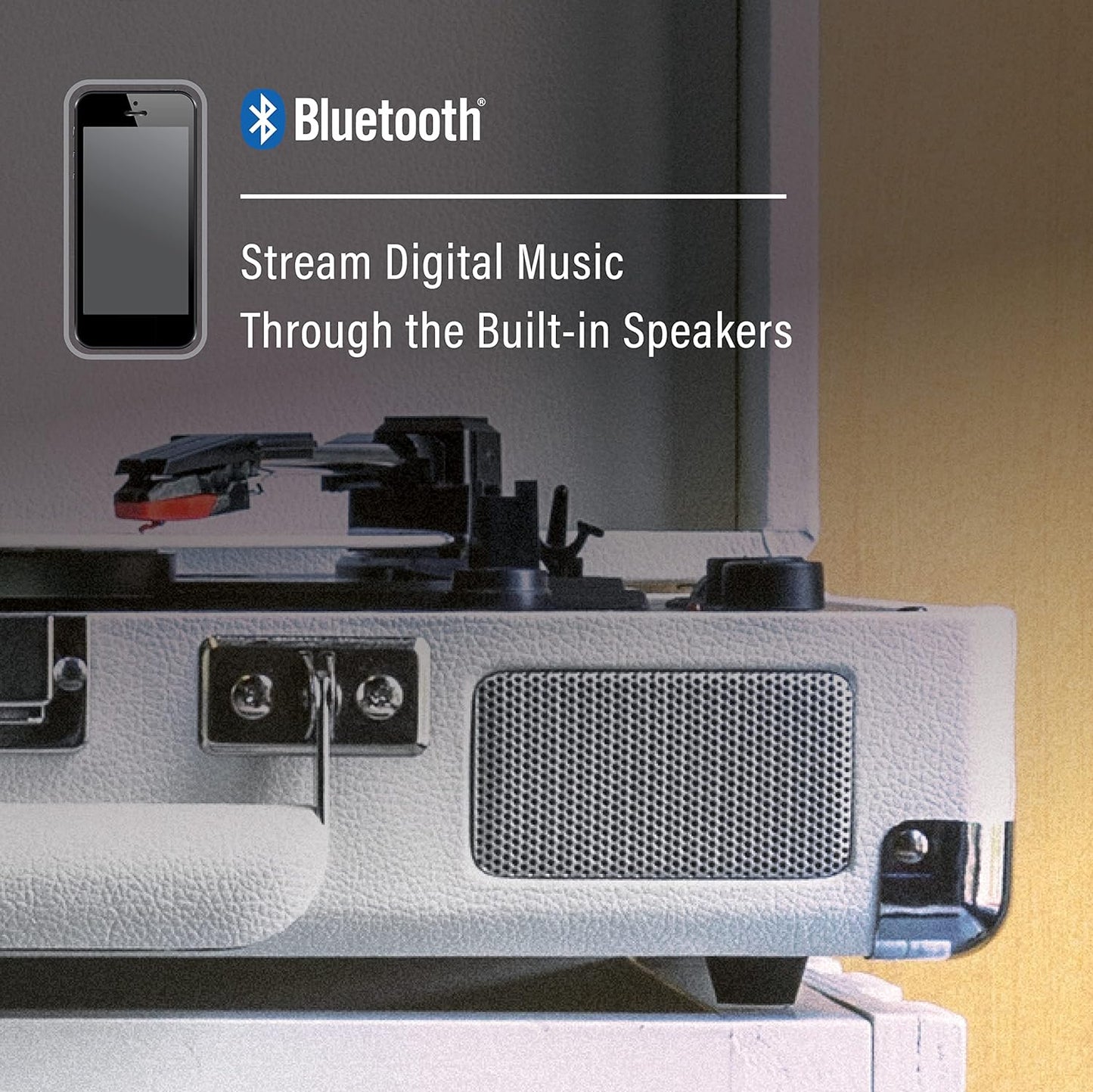 Tocadiscos tipo maleta,con Bluetooth, de 3 velocidades, CROSLEY.