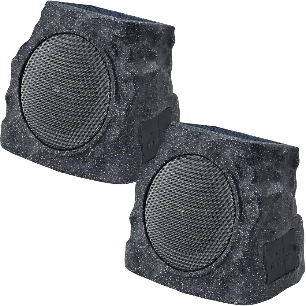 Altavoces solares con forma de roca para exteriores, LED- IP44 (DETALLE)