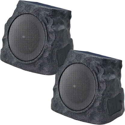 Altavoces solares con forma de roca para exteriores, LED- IP44 (DETALLE)