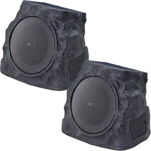 Altavoces solares con forma de roca para exteriores, LED- IP44 (DETALLE)