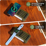 Cargador Solar Blavor PN-W39, con cables, para Samsung, Apple (USADO)