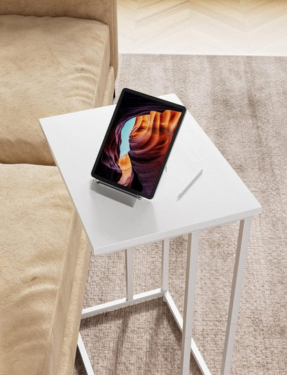 Mesa Lateral En C Innerjoin Para Sofá Blanca Industrial