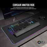 Mousepad Corsair MM700 RGB, Concentrador 2 Puertos USB, Goma Gruesa