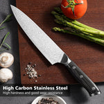 Cuchillo de chef de 8", con afilador y protector de dedos, Bulofe.
