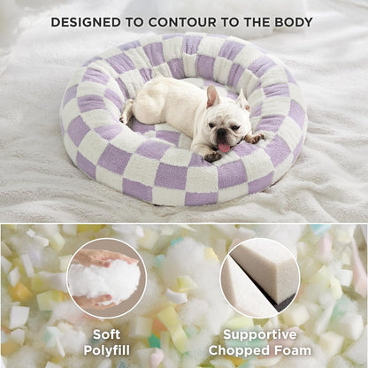 Cama Donut Para Perro Mediano 30 pulgadas Suave Antideslizante