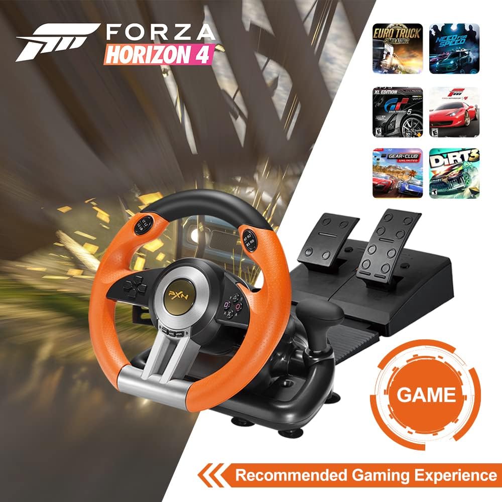 Volante de carreras para PC PXN V3 PRO, USB, XBOX, PS, SWITCH.