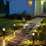 Paquete de 10 luces solares para exteriores, impermeables.