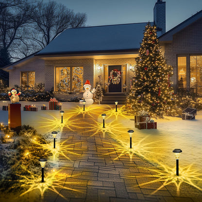 Paquete de 10 luces solares para exteriores, impermeables.