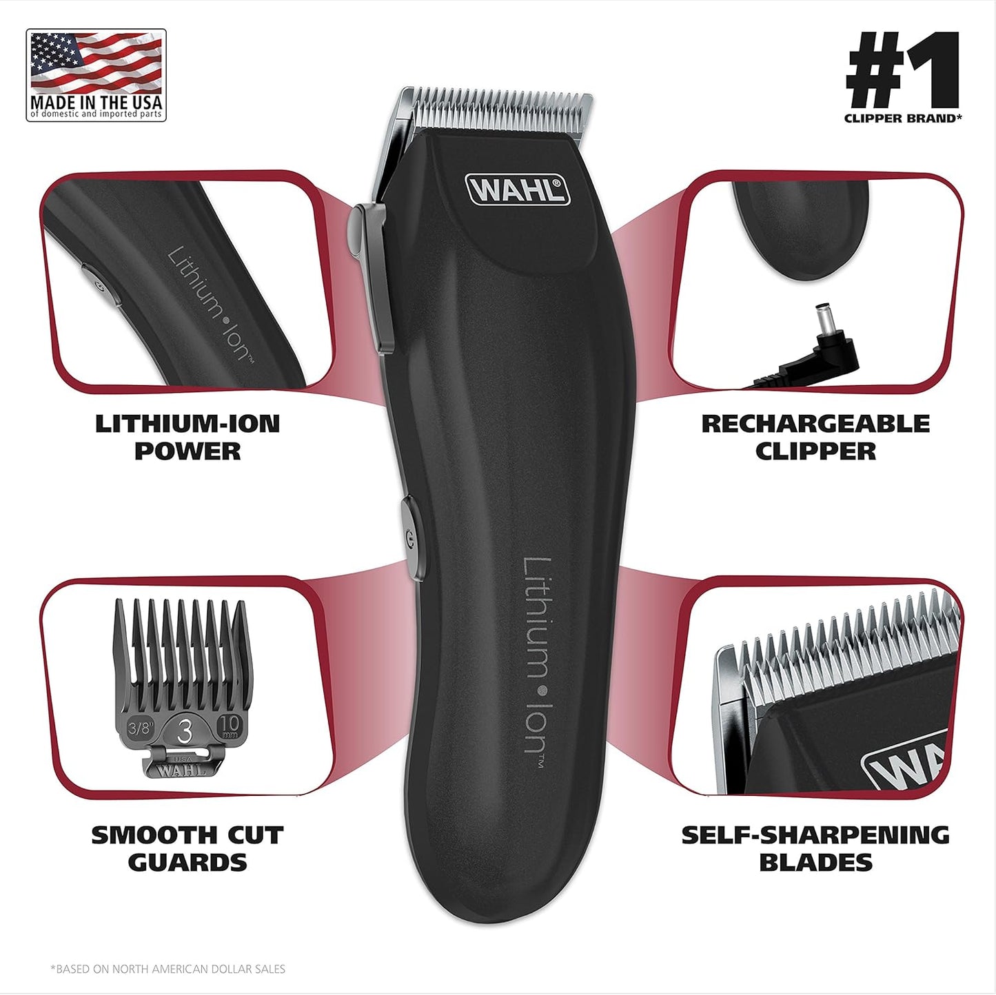 Kit de corte de pelo, inalámbrico, recargable, Wahl Clipper.(USADO)