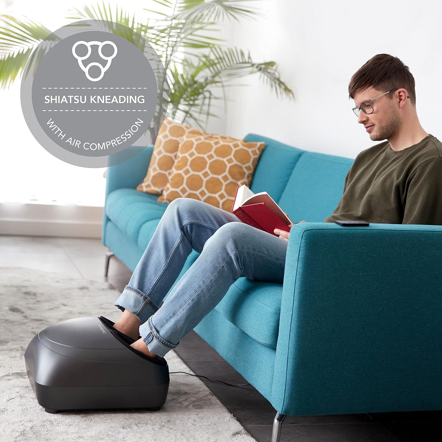 Máquina masajeadora de pies Shiatsu,amasado profundo. SUNBEAM