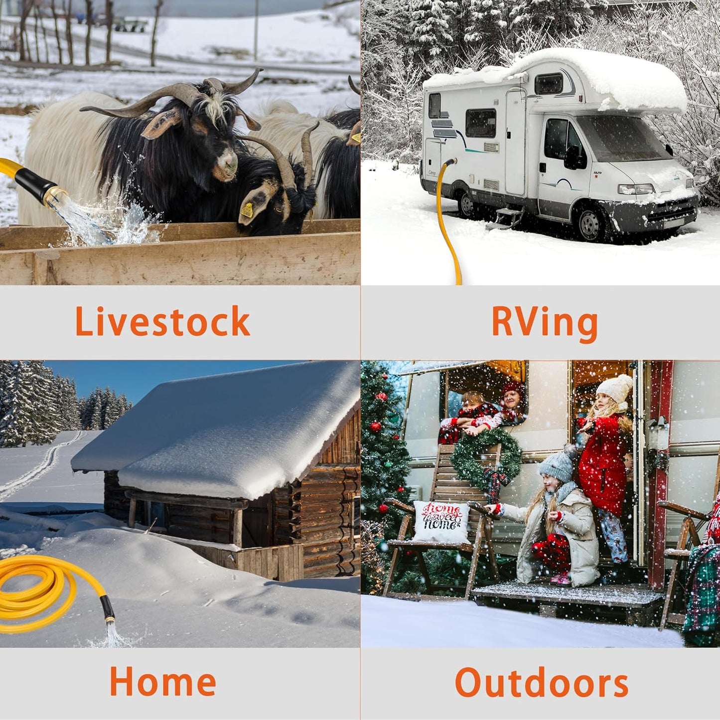 Manguera para calentar agua de 75FT, para RV, ahorro de energía.