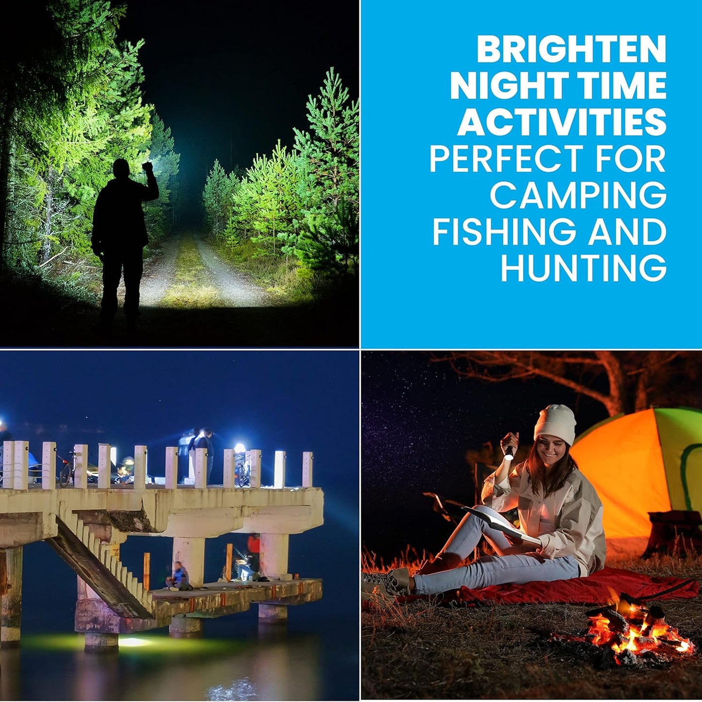 Linternas tácticas TacLight paquete de 3 impermeables