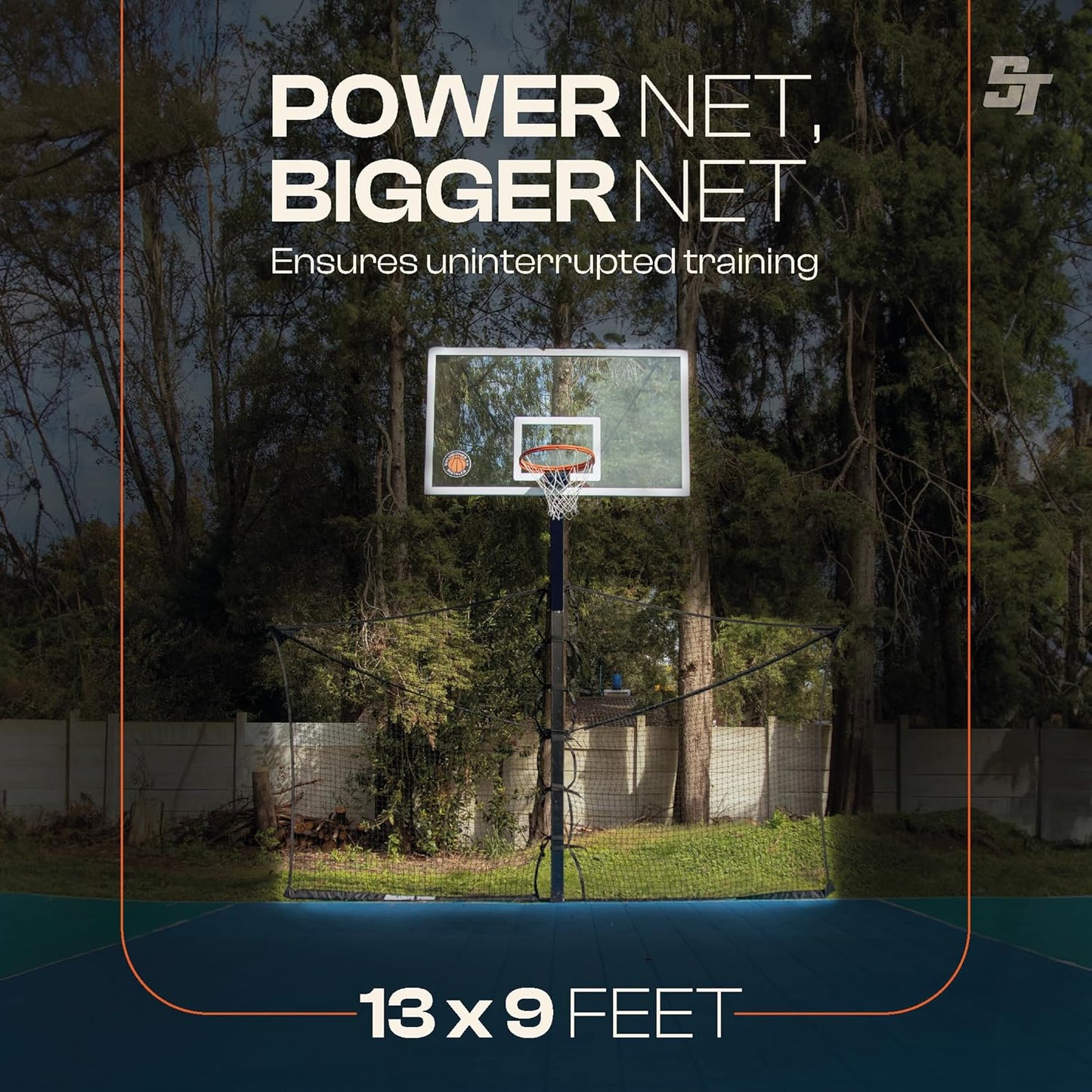 Power Net, Red de protección de baloncesto para patio.