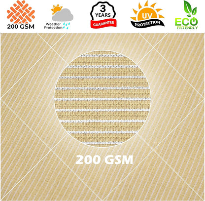 Sombra, malla de vela con bloqueo de rayos UV, 16' x 18', permeable.