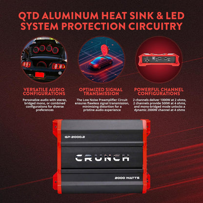 Crunch GP-2000.2: Potencia Brutal 2000W 2 Canales.