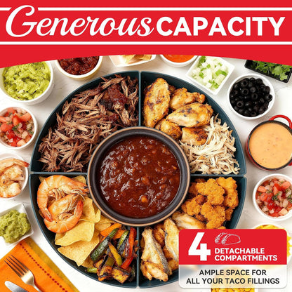 Barra Para Tacos Giratoria SugarWhisk Lazy Susan Taco Bar Con 4 Soportes