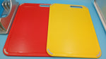 Tablas de cortar de plástico, juego de 4 con soporte, sin BPA, Aichoof.