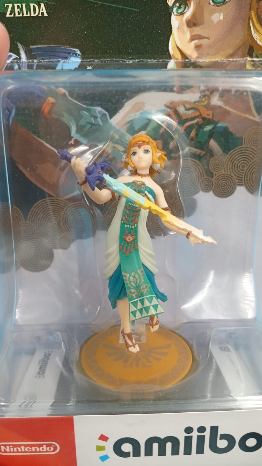 Figura de Zelda de la serie la leyenda de Zelda, (DETALLE EMPAQUE)