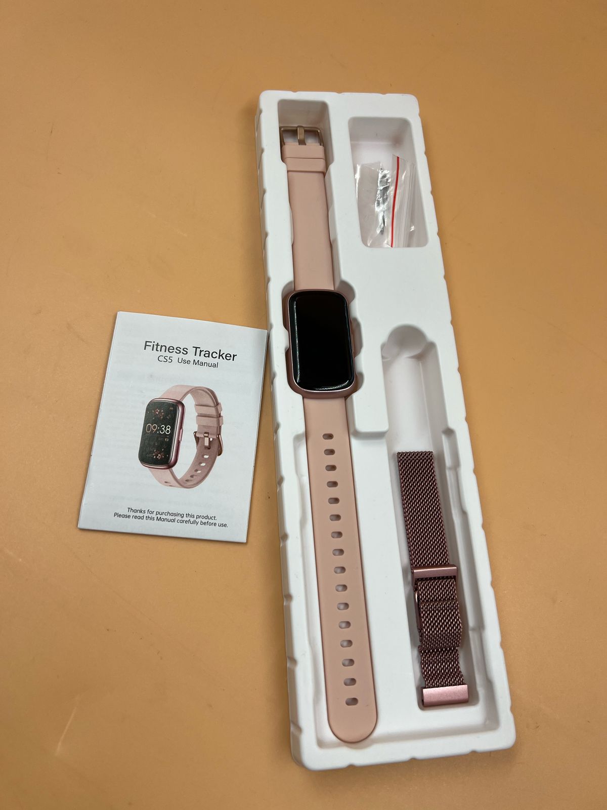 Reloj de fitness seguimiento de salud color rosa