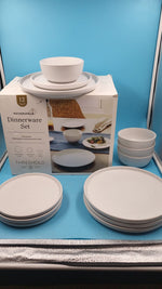 Vajilla Famiware 12 Piezas Gres Blanco Elegante
