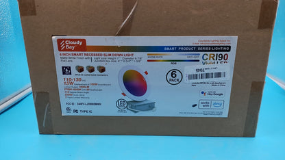 Luces Led empotrada inteligente de 6" RGBCW 15W LED Cloudy Bay 6 pack
