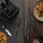 Juego de Cuchillos de Cocina de 14 Pzas con Afilador Incorporado. ASTERCOOK
