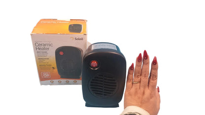 Calentador mini Soleil 250W Ceramica ajustable de calor.