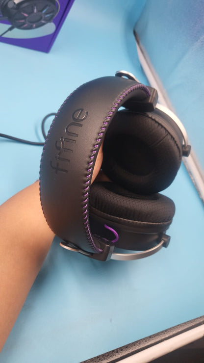 Audífonos Gamer FIFINE AmpliGame H19 RGB Con Cable