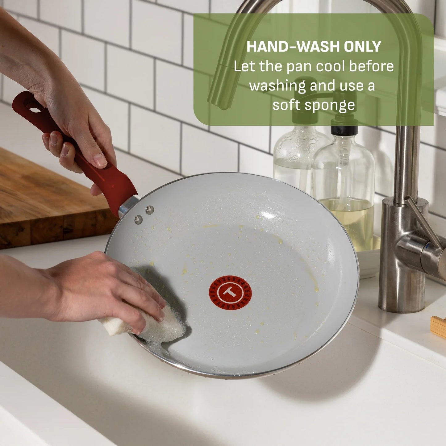 T-fal Kitchen Solutions Cerámica, Utensilios de Cocina de 22 Piezas, Rojo