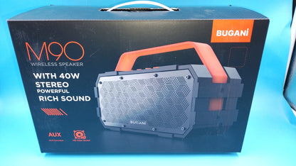 Altavoz Bugani M90, Bluetooth de 40W, Impermeable IPX6, Sonido stereo