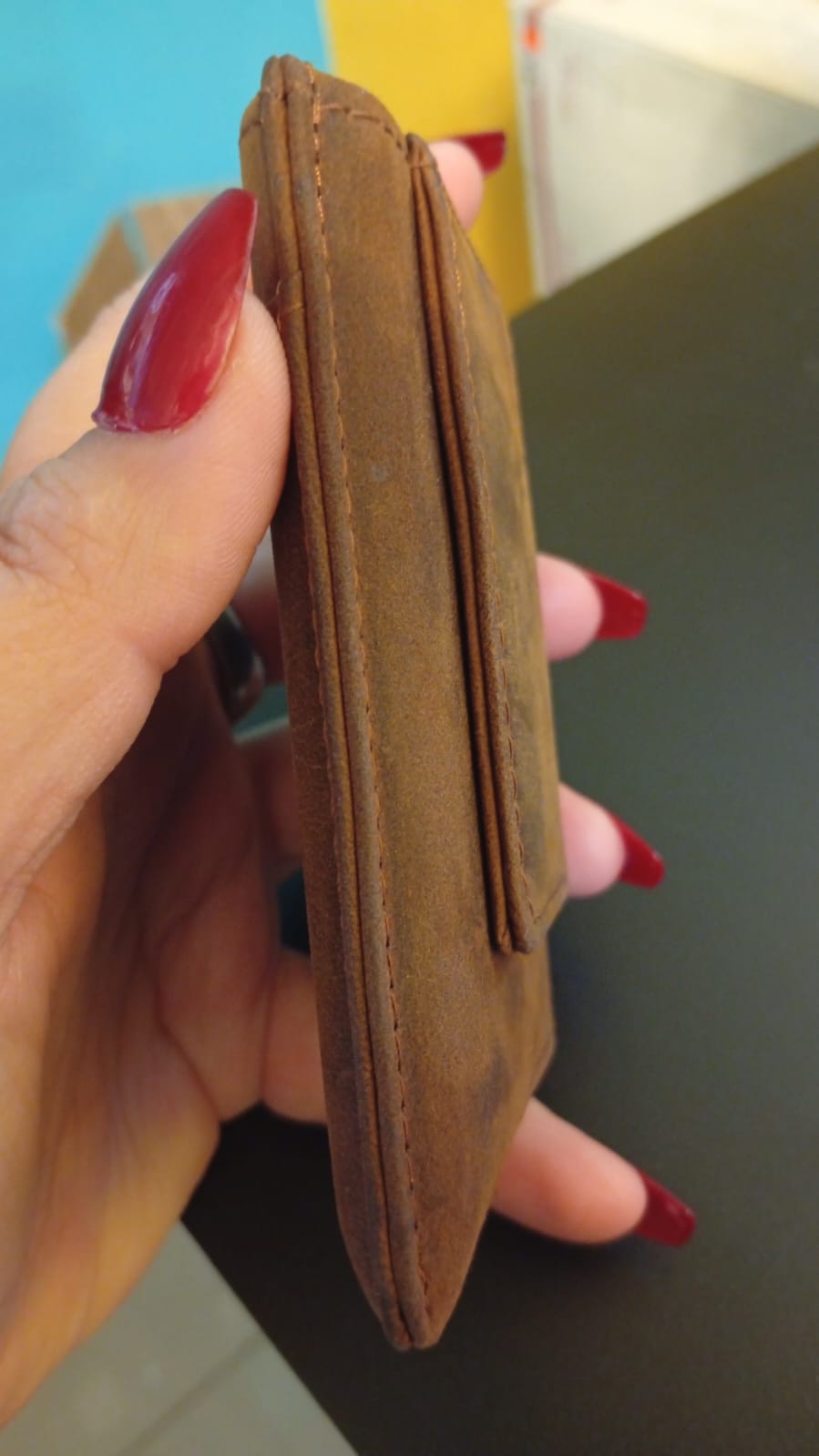 Cartera de aluminio con bloqueo RFID, Con Clip para Dinero.(USADO)