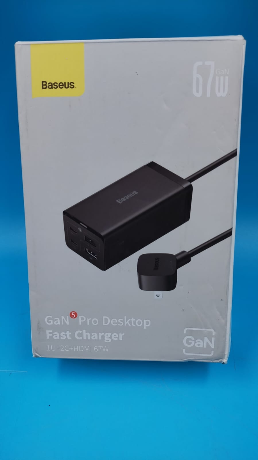 Estación de carga Baseus GaN5 de 4 puertos, 67 W (USADO)