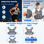 Chaleco Con Peso Ajustable Para Entrenamiento KUKZO Color Gris