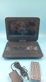 Reproductor DVD portátil, GPX de 10.1", recargable, control remoto.(USADO).