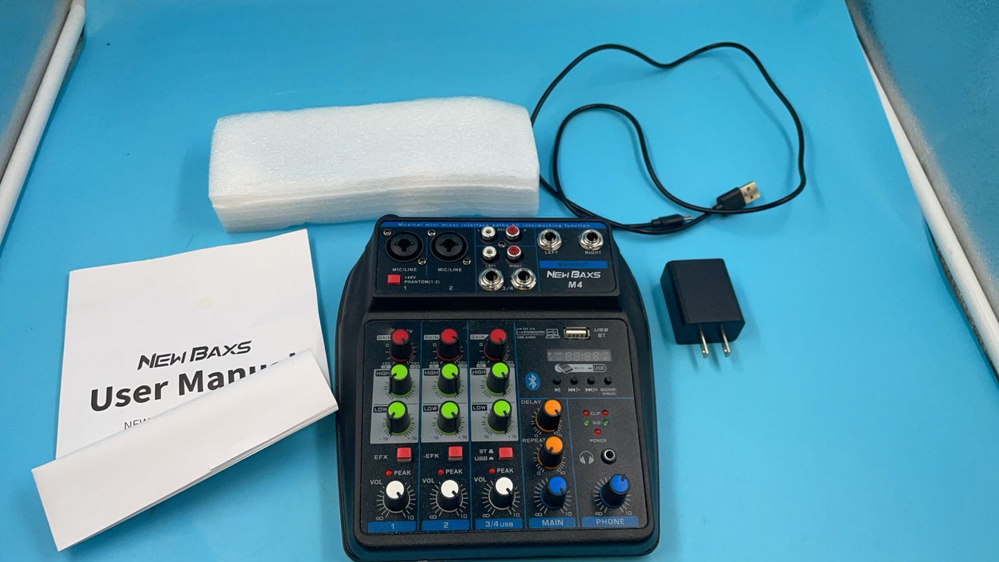 Mezclador de audio para DJ, NEW BAXS Sound Mixer Board.